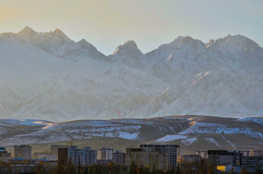 bishkek and mountains view