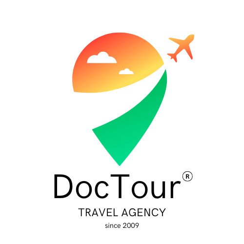 the logo of doctour kyrgyz travel agency in kyrgyzstan since 2009