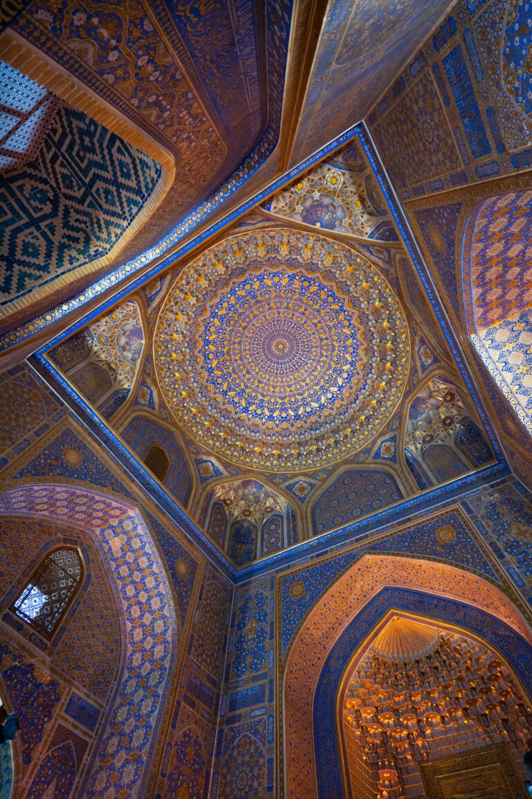 uzbekistan the roof of the mosque