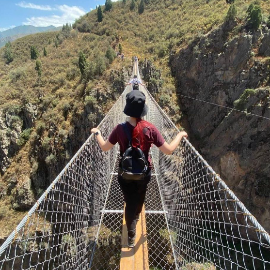 Chunkurchak Supara Sky Bridge Waterfall, Kyrgyzstan