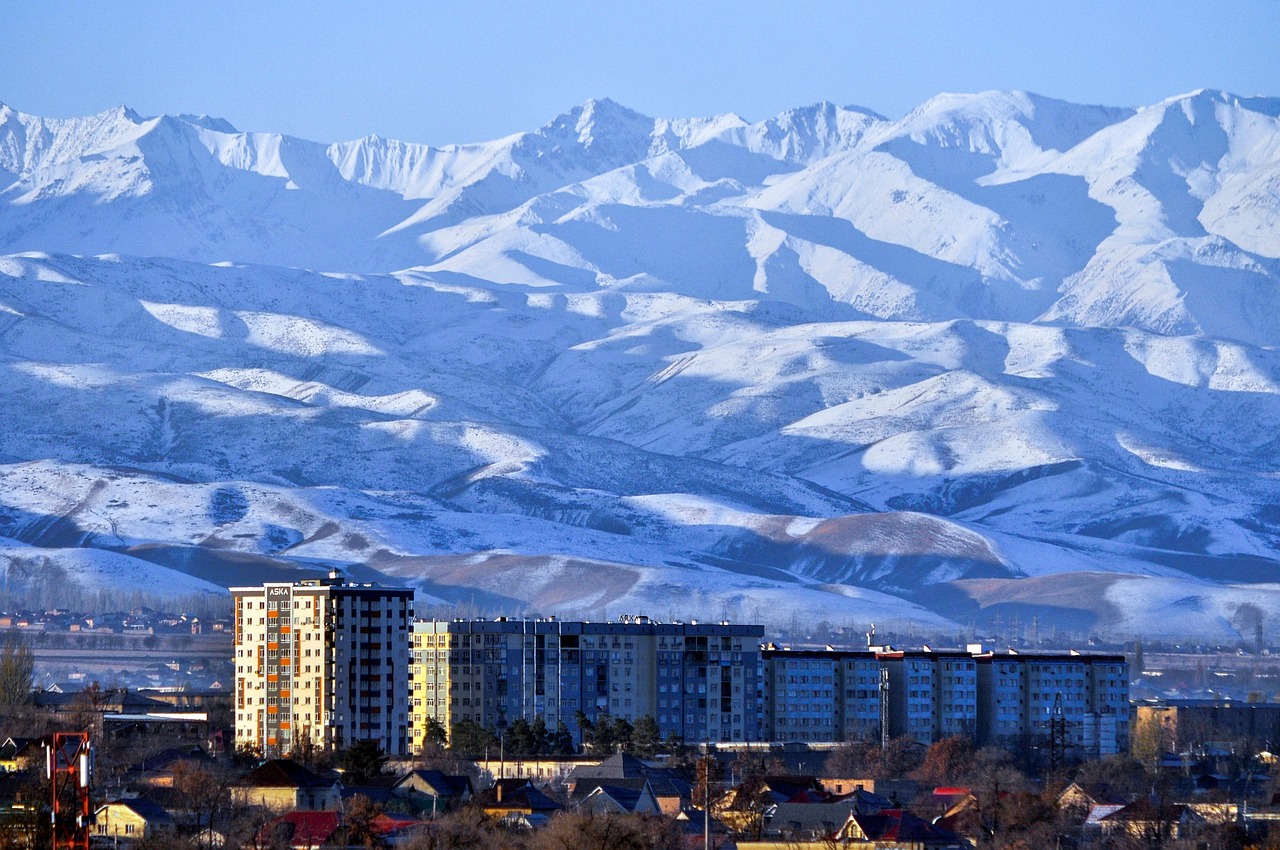 mountains, winter, offspring, bishkek, nature, middle asia, kyrgyzstan, city, winter landscape