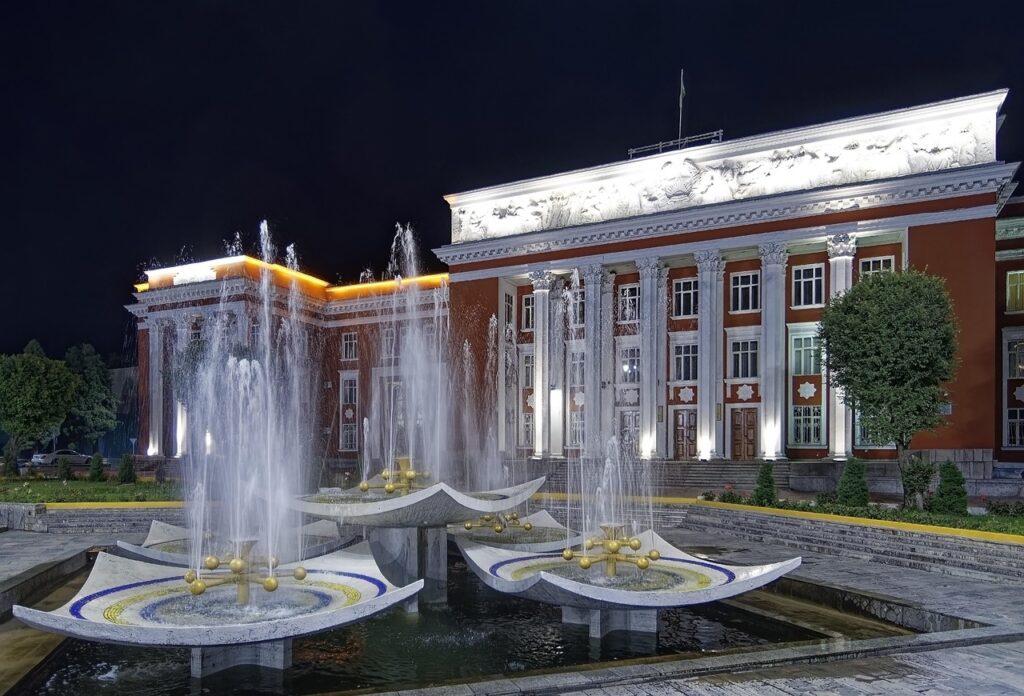 tajikistan, dushanbe, houses of parliament, central asia, building, fountain, beleuchtunmg, night, city, dushanbe, dushanbe, dushanbe, dushanbe, dushanbe