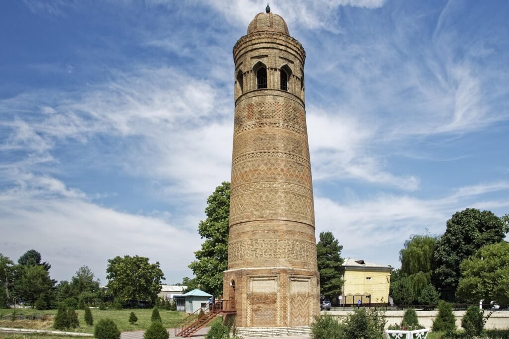 kyrgyzstan, uzgen, ösgön, üzgen minaret, minaret of ösgön, minaret, building, historical, park, museum, religion, islam, central asia, kyrgyzstan, kyrgyzstan, kyrgyzstan, kyrgyzstan, kyrgyzstan